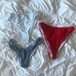 lot of high waist high leg bikini bottoms